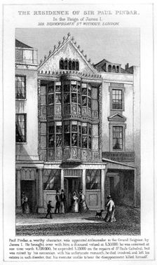 The Residence of Sir Paul Pindar, Bishopsgate, City of London