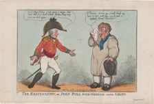 The Resignation, or John Bull Over-Whelmed with Grief, March 24, 1809., March 24, 1809. Creator: Thomas Rowlandson