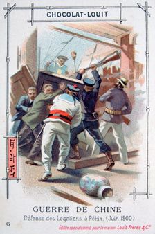 The resistance of the diplomatic staff in Peking, China, Boxer Rebellion, June 1900