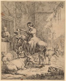 The Rest before the Inn. Creator: Nicolaes Berchem
