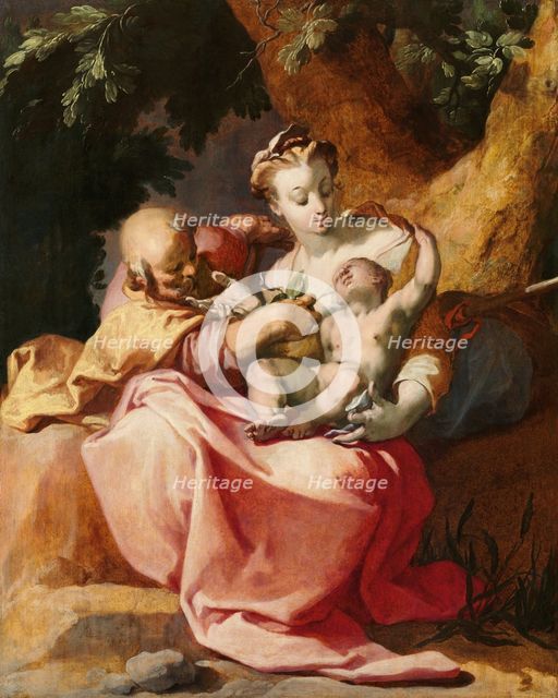 The Rest on the Flight into Egypt, 1592. Creator: Bloemaert, Abraham (1566-1651).