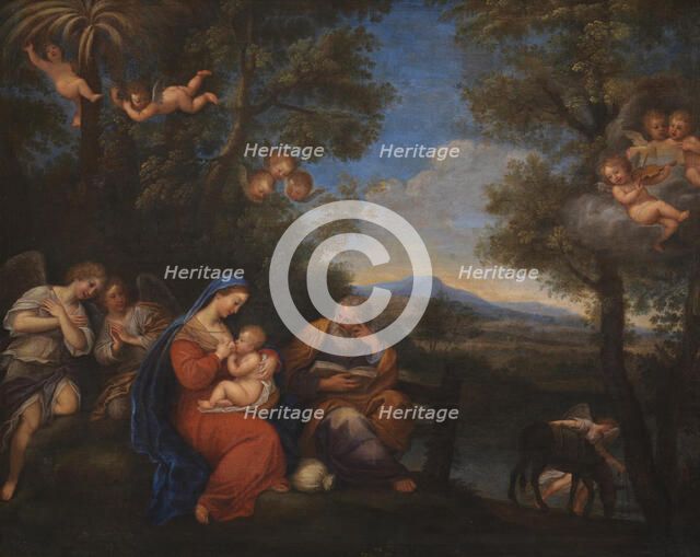 The Rest on the Flight into Egypt, 1593-1660. Creator: Francesco Albani.