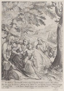The rest on the flight into Egypt, 1597. Creator: Francesco Villamena