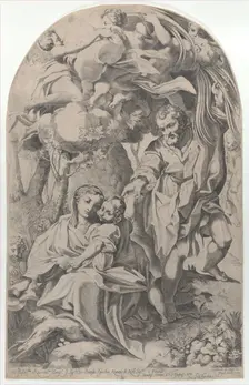 The rest on the flight into Egypt, 1600-23. Creator: Francesco Brizio