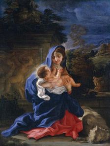 The rest on the flight into Egypt 1659-1709. Artist: Giovanni Battista Gaulli Baciccio