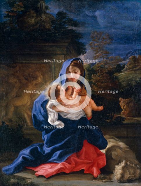 'The rest on the flight into Egypt', 1659-1709. Creator: Giovanni Battista Gaulli Baciccio.