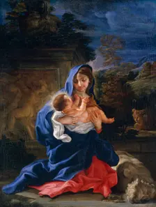 The rest on the flight into Egypt 1659-1709. Creator: Giovanni Battista Gaulli Baciccio