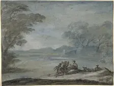 The Rest on the Flight into Egypt, 1682. Creator: Claude Lorrain