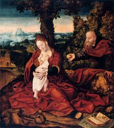 The Rest on the Flight into Egypt 16th century. Creator: Bernaert van Orley