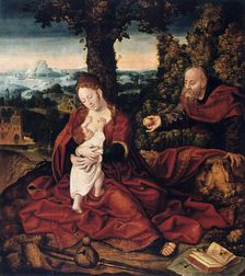 The Rest on the Flight into Egypt 16th century. Creator: Bernaert van Orley
