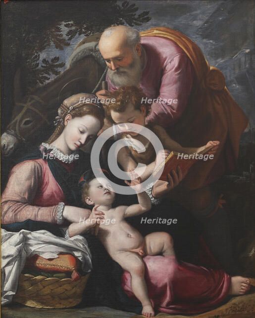 The Rest on the Flight into Egypt, 16th century. Creator: Santi di Tito (1536-1603).