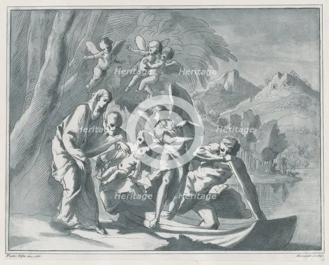 The rest on the Flight into Egypt, 1740-71. Creator: Andrea Scacciati.
