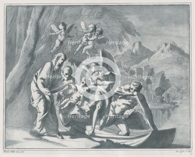 The rest on the Flight into Egypt, 1740-71. Creator: Andrea Scacciati.