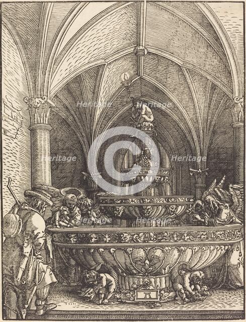 The Rest on the Flight into Egypt at a Fountain, c. 1512/1515. Creator: Albrecht Altdorfer.