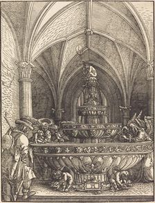 The Rest on the Flight into Egypt at a Fountain, c. 1512/1515. Creator: Albrecht Altdorfer