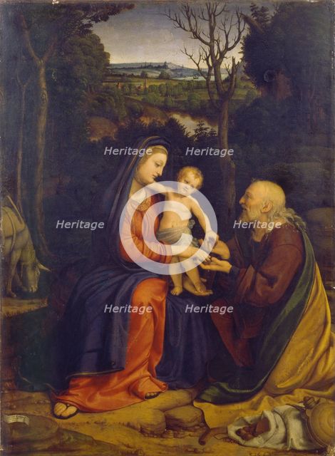 The Rest on the Flight into Egypt. Artist: Solari (Solario), Andrea (1470-1524)