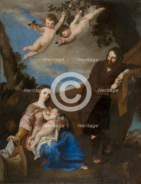 The Rest on the Flight into Egypt, Between 1640 and 1650. Creator: Ribera, José (Jusepe), de (1591-1652).