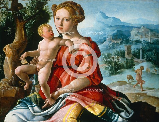 The Rest on the Flight into Egypt, c. 1530. Creator: Maerten van Heemskerck.