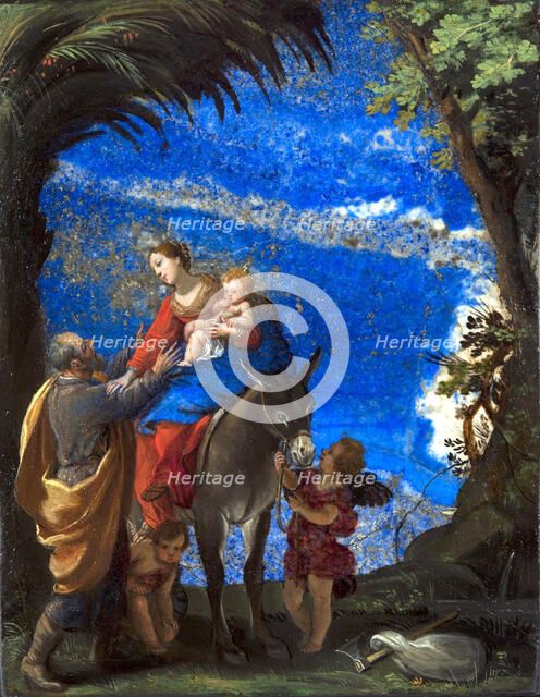 The Rest on the Flight into Egypt, c. 1629-1630. Creator: Stella, Jacques (1596-1657).