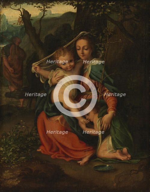 The Rest on the Flight into Egypt, c1535-1535. Creator: Giorgio Gandini.