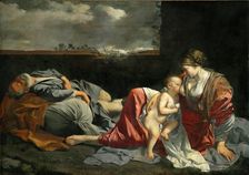 The Rest on the Flight into Egypt, ca 1628. Creator: Gentileschi, Orazio (1563-1638)