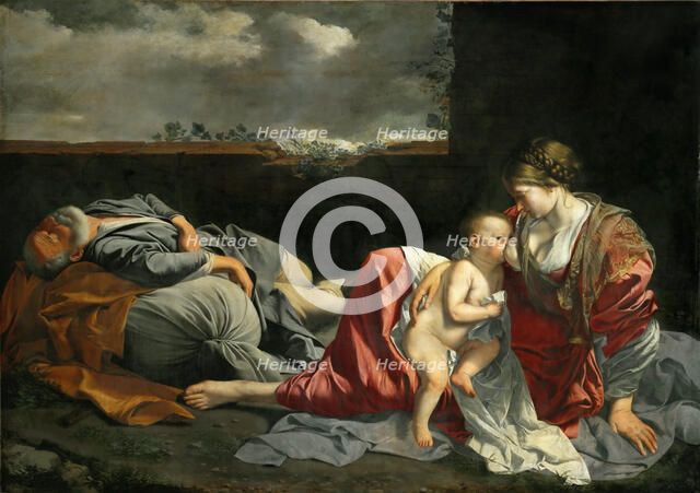 The Rest on the Flight into Egypt, ca 1628. Creator: Gentileschi, Orazio (1563-1638).