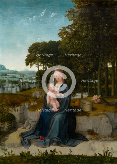 The Rest on the Flight into Egypt. Creator: Gerard David.
