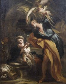 The Rest on the Flight into Egypt. Creator: De Ferrari, Gregorio (1647-1726)