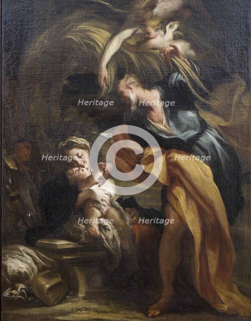 The Rest on the Flight into Egypt. Creator: De Ferrari, Gregorio (1647-1726).