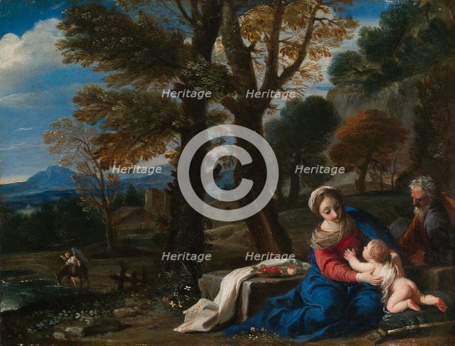 The Rest on the Flight into Egypt. Creator: Pier Francesco Mola.
