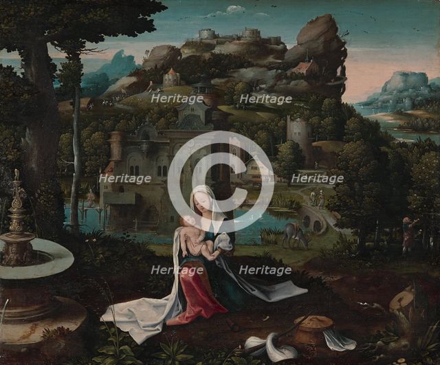 The Rest on the Flight into Egypt. Creator: Unknown.