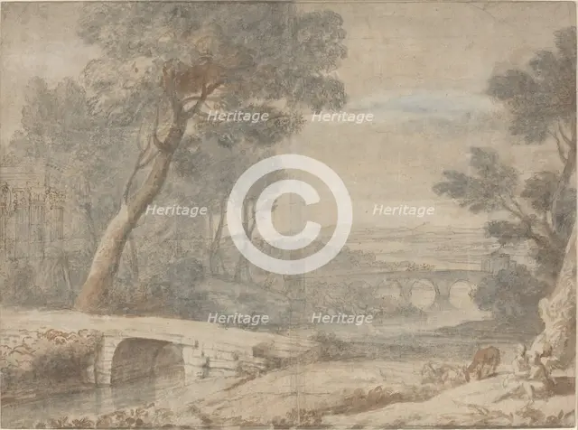 The Rest on the Flight into Egypt, late 17th century. Creator: Claude Lorrain.
