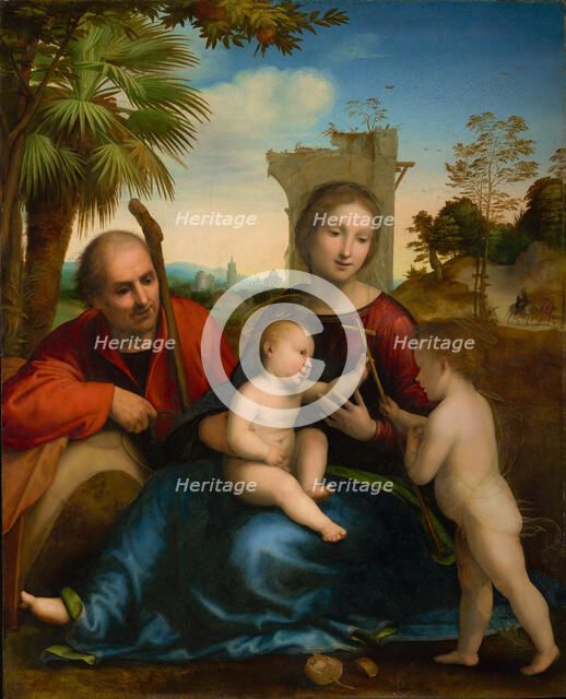 The Rest on the Flight into Egypt with Saint John the Baptist, about 1509. Creator: Fra Bartolomeo.