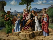 The Rest on the Flight into Egypt with Saint John the Baptist, c1497