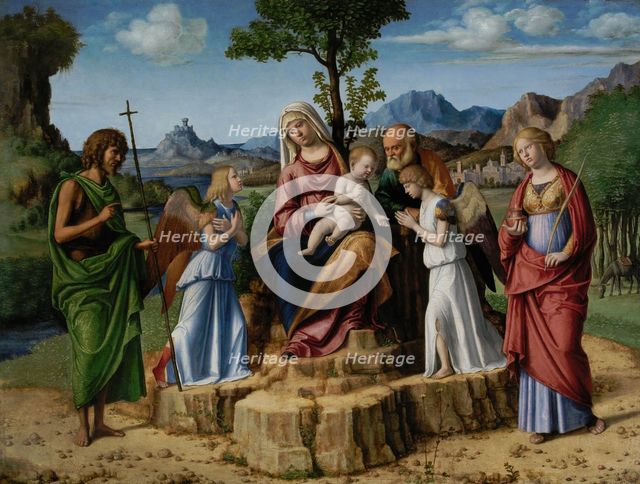 The Rest on the Flight into Egypt with Saint John the Baptist, c1497.