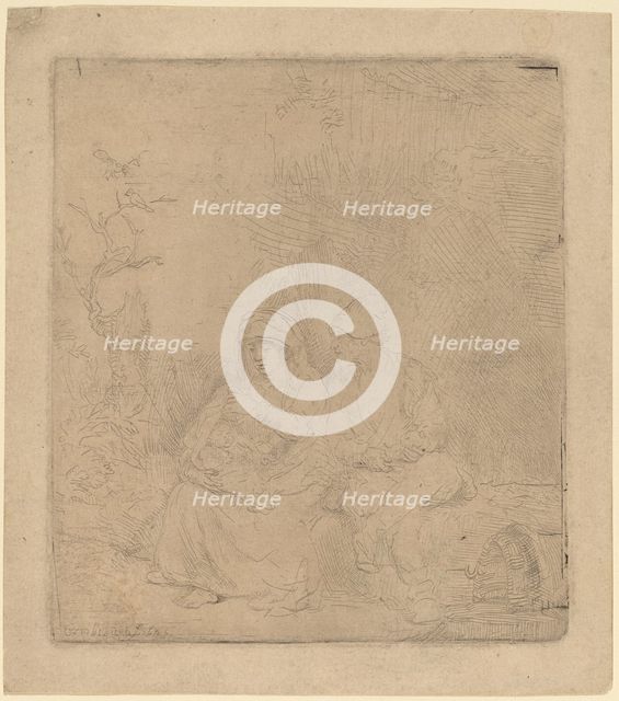 The Rest on the Flight: Lightly Etched, 1645. Creator: Rembrandt Harmensz van Rijn.