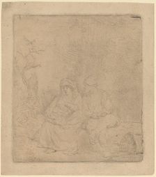 The Rest on the Flight: Lightly Etched, 1645. Creator: Rembrandt Harmensz van Rijn