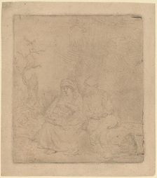 The Rest on the Flight: Lightly Etched, 1645. Creator: Rembrandt Harmensz van Rijn