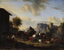 The Rest of the Convoy 17th century. Artist: Nicolaes Berchem