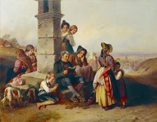 The rest of the pilgrims, 1852. Creator: Matthias Ranftl