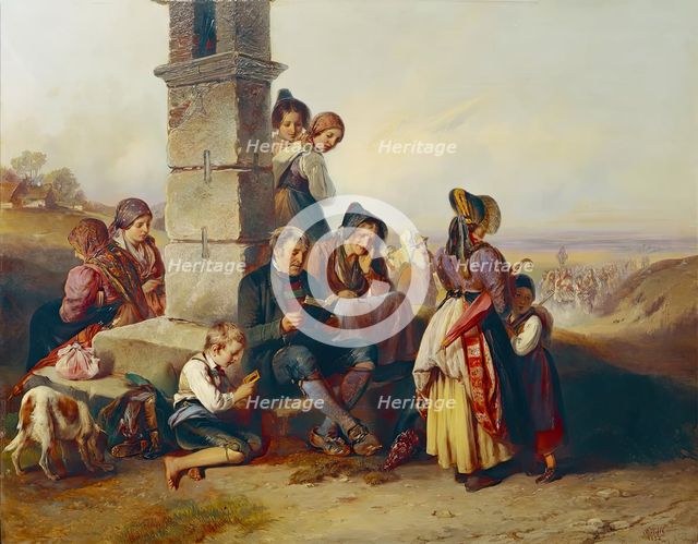 The rest of the pilgrims, 1852. Creator: Matthias Ranftl.