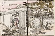 The restaurant Ebiya in Oji. From the series Pleasures in the Eastern Capital, 1802. Creator: Hokusai, Katsushika (1760-1849)
