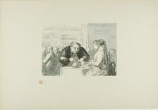 The Restaurant of the Great Art Exhibition: A symbiotic love for the arts and the..., printed 1920. Creator: Etienne Carjat