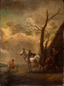 The Resting Place, c1645-1647. Creator: Philip Wouverman