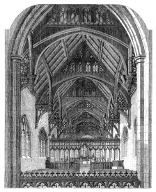 The Restoration of Battlefield Church, Shropshire, 1862. Creator: Unknown