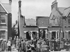 The result of an air raid: A wrecked house in Southend 1915
