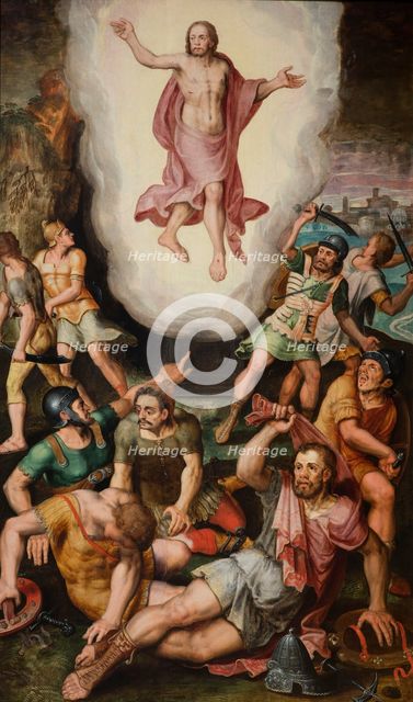 The Resurrection (Triptych, central panel), 1560. Creator: Robionoy, Jean de (active Mid of the 16th cen.).