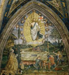 The Resurrection with Pope Alexander VI Borgia, 1492-1495. Creator: Pinturicchio, Bernardino (1454-1513)