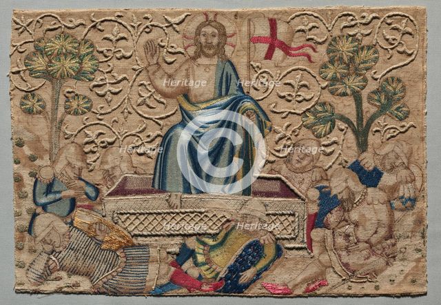 The Resurrection, from an Embroidered Altar Frontal: , 1375-1400. Creator: Unknown.