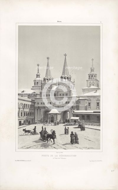 The Resurrection Gate in Moscow, 1839. Artist: Durand, André (1807-1867)